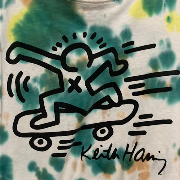 Keith Haring Tie-Dye Skateboard T-Shirt - Picture 3 of 3